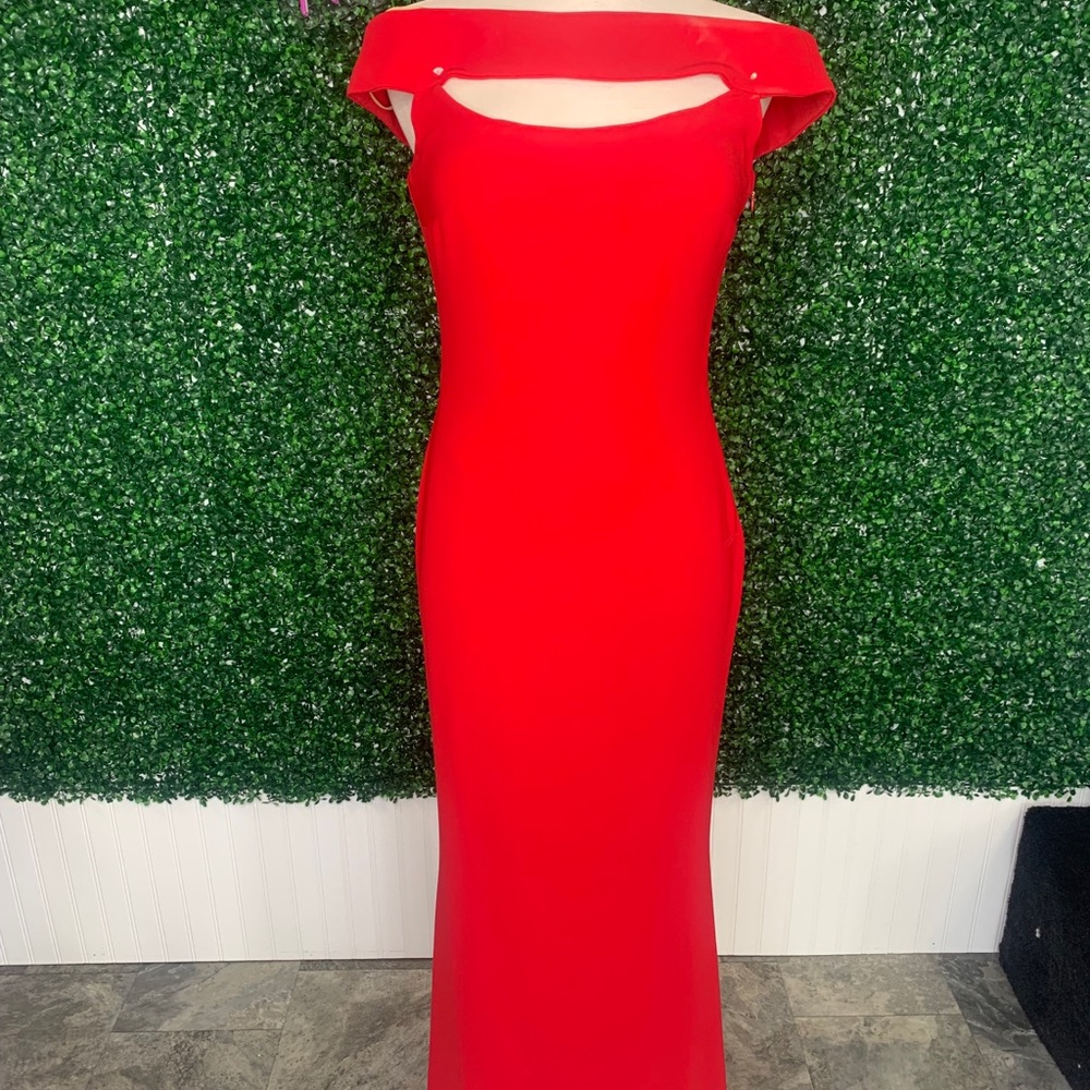 Red Tarik Ediz gown NWT